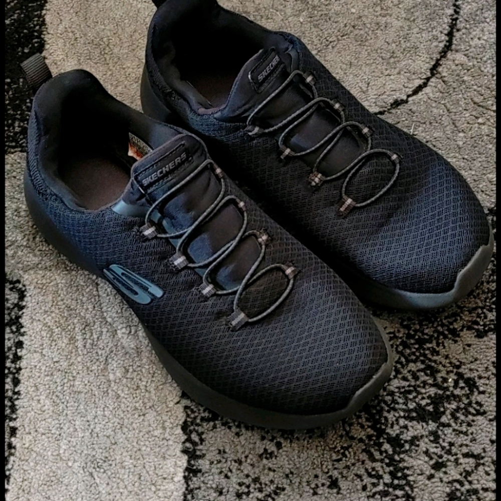Skechers black shoes with memory foam